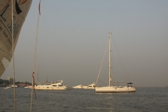 Sailboats in the Mumbai Harbour