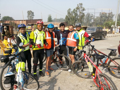 South est Riders at the first time station - Panipat toll - all 300 riders